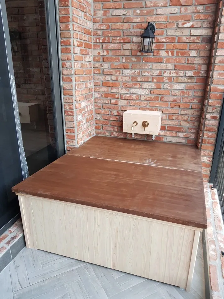 히노끼 욕조 설치 히노끼 욕조 설치 현장 이후